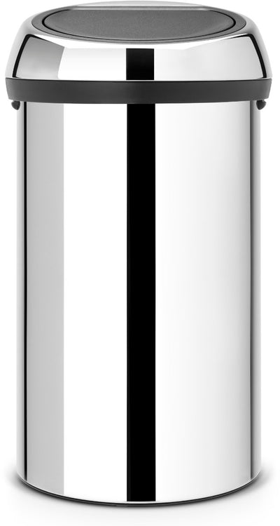 Poubelle Brabantia Touch Bin - 60 litres - acier brillant