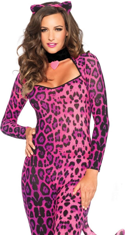 Leg avenue jolie combinaison de couguar rose