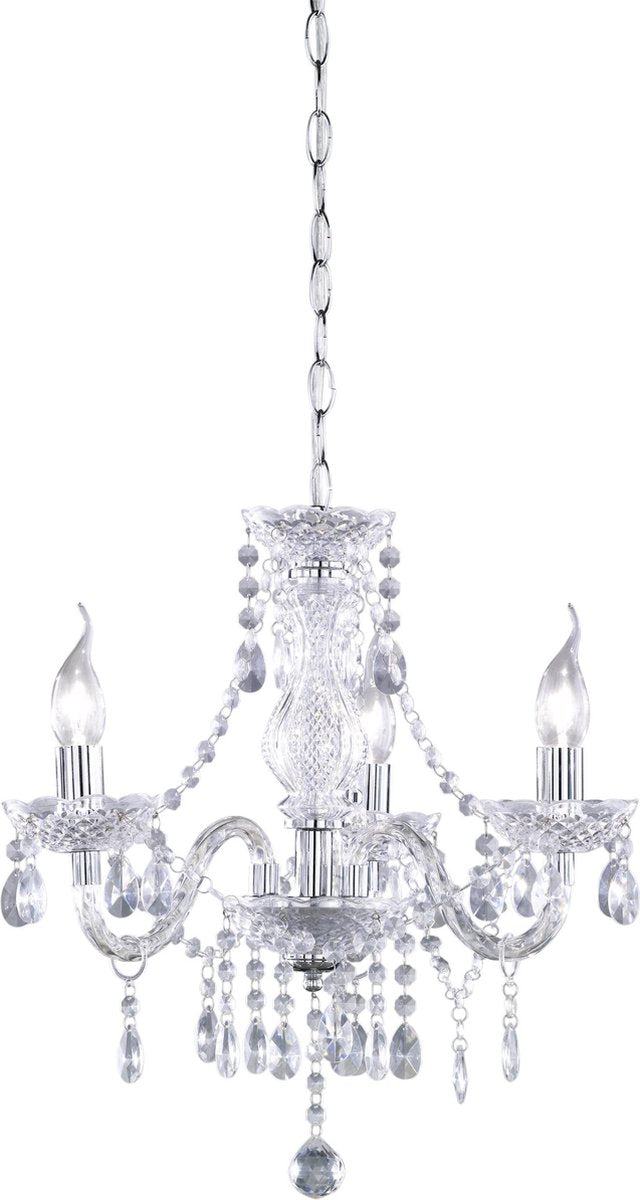 Lustre Rl live your light Reality Lüster - chrome - excl. 3x e14 - papier peint transparent - d: 46 cm