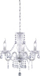 Lustre Rl live your light Reality Lüster - chrome - excl. 3x e14 - papier peint transparent - d: 46 cm