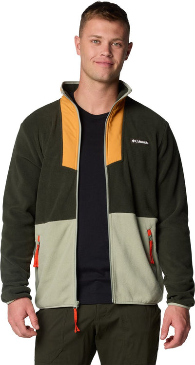 Gilet d'extérieur pour hommes en polaire entièrement zippée Columbia sequoia grove™ - paysage vert, pierre de soleil, safari, pull épicé - taille m