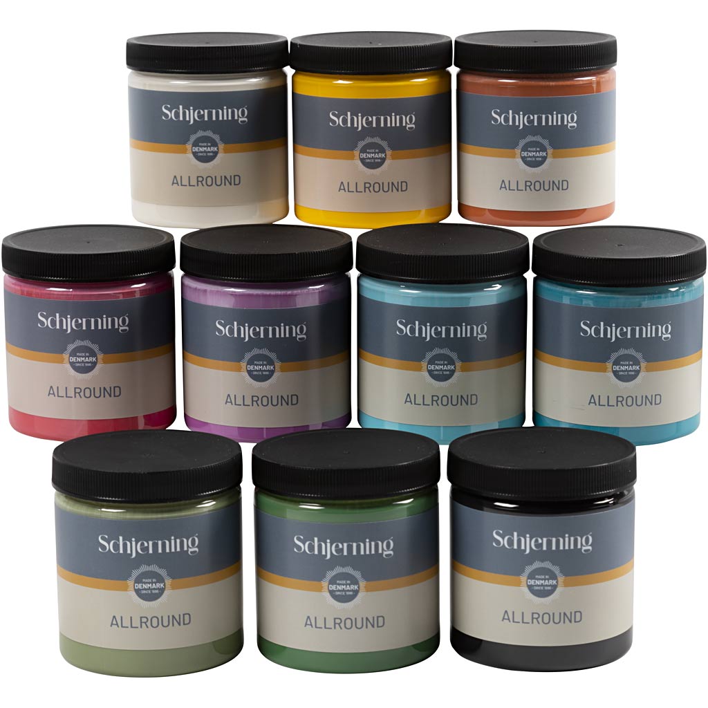 Peinture d'extérieur Schjerning, différentes couleurs, 10x250 ml 1 boîte