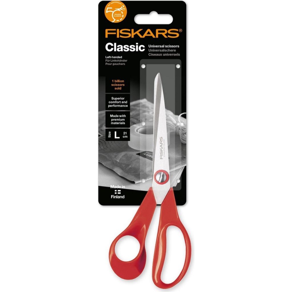 Fiskars de base ciseaux universels à gauche - Red hancheux