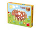 Dinotoys Dino Puzzle - Blocs en bois Puzzle de la ferme - 12 blocs