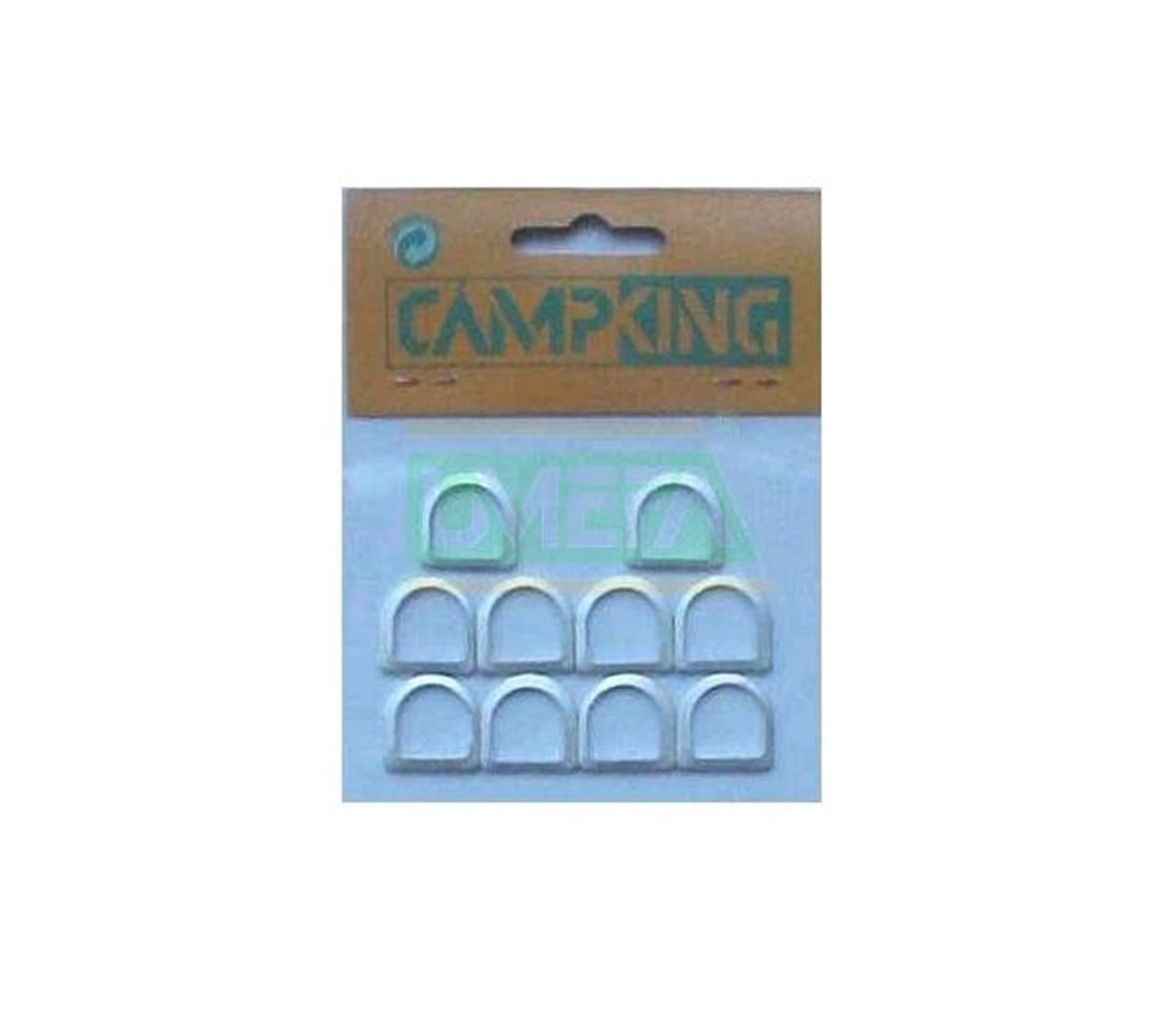 Campking umefa anneau en D 13 mm aluminium 10 pcs