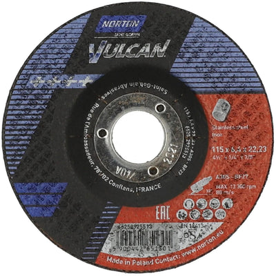 Disque à récurer Norton disques abrasifs en acier inoxydable vulcan 115x6,4x22 en acier inoxydable vulcan