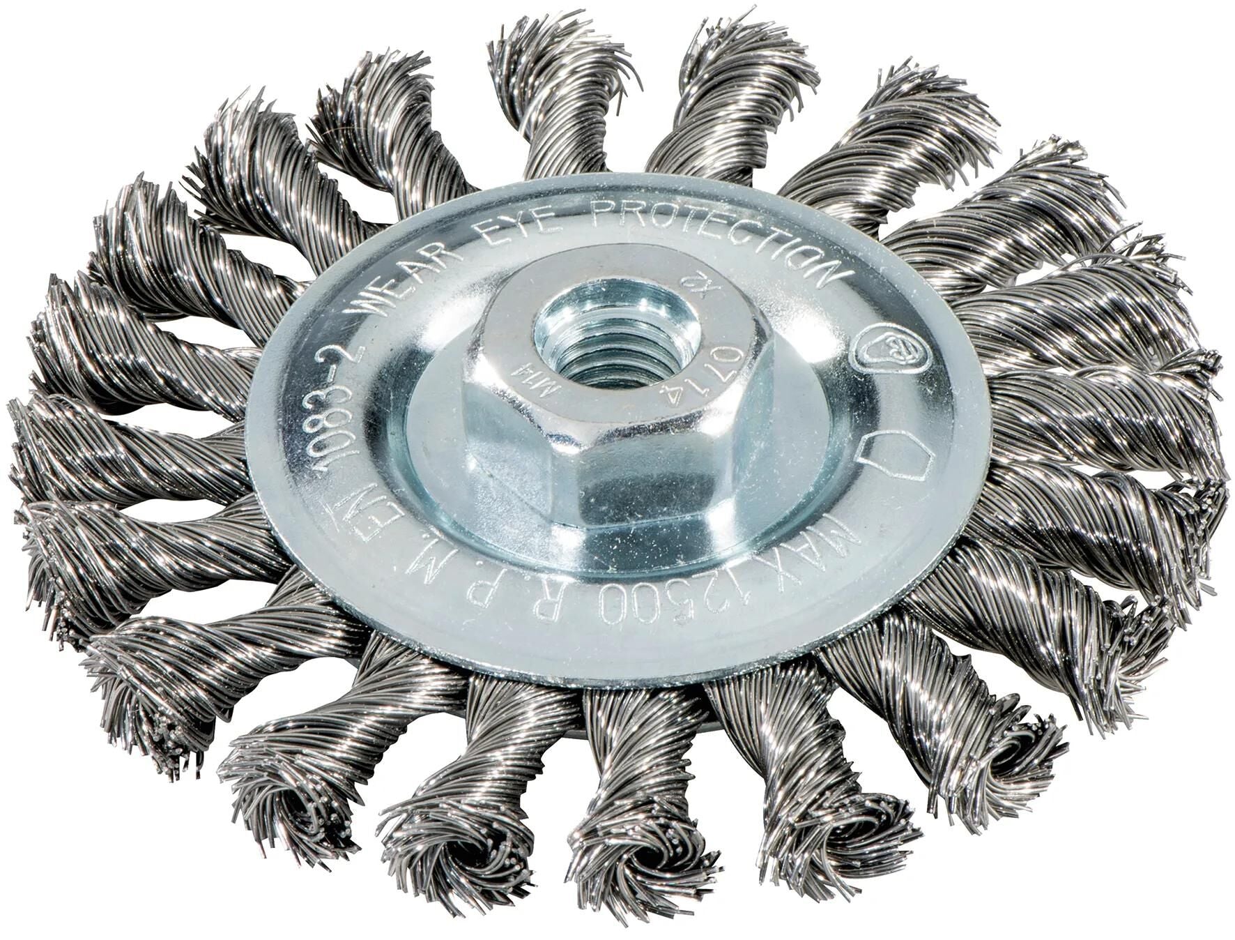 Brosse ronde métabo avec trou M14, d = 115 mm
