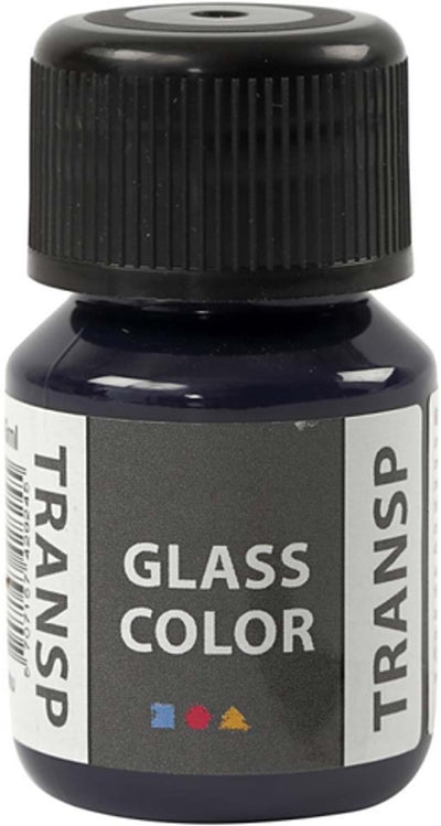 Creativ Company Verre Couleur transparente peinture bleu marin, 30 ml
