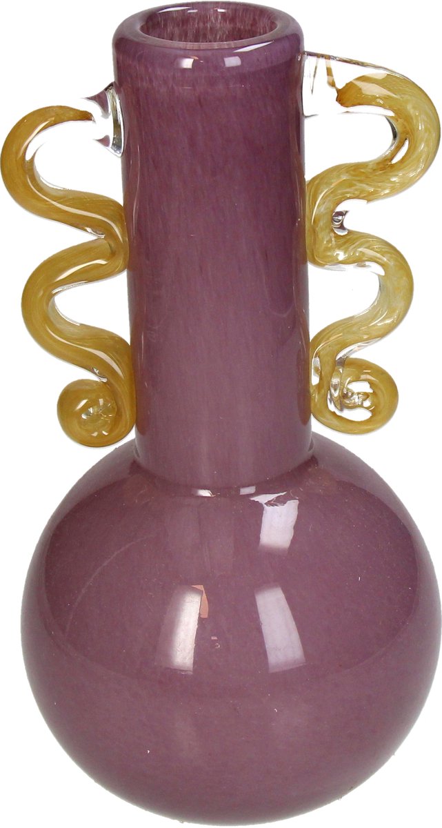 Vase collection Hd verre mauve 14x14x28,5cm