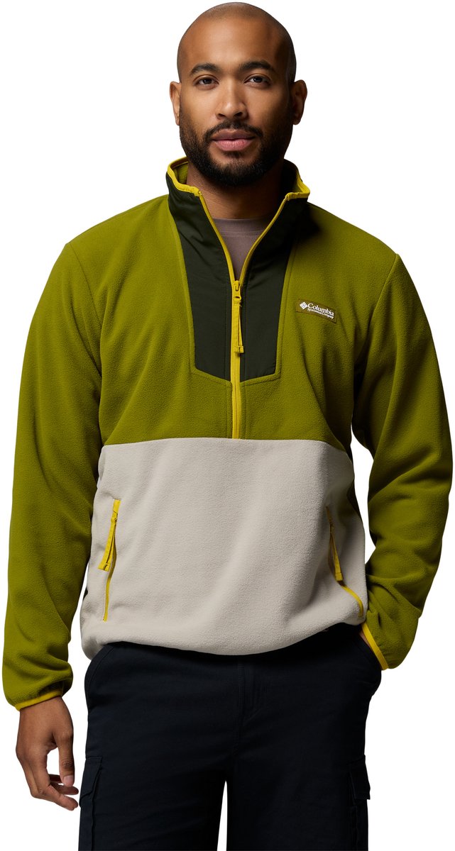 Pull d'extérieur pour hommes en polaire semi-zippée Columbia sequoia grove™ - vert mousse, paysage vert