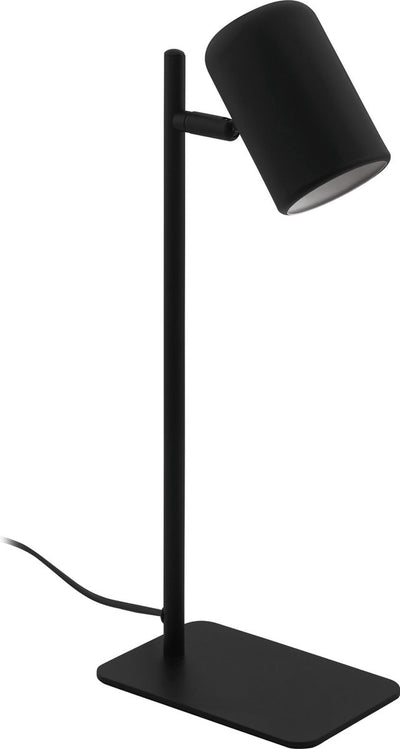 Lampe de table Eglo ceppino - lampe de bureau - gu10 - 38 cm - noir et blanc