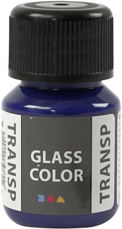 Creativ Company Verre Couleur transparente peinture briliante bleu, 30 ml