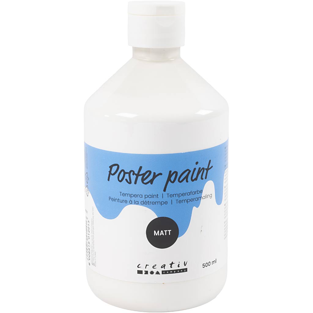 Peinture à la détrempe Creativ company mate, blanche, 500 ml 1 bouteille