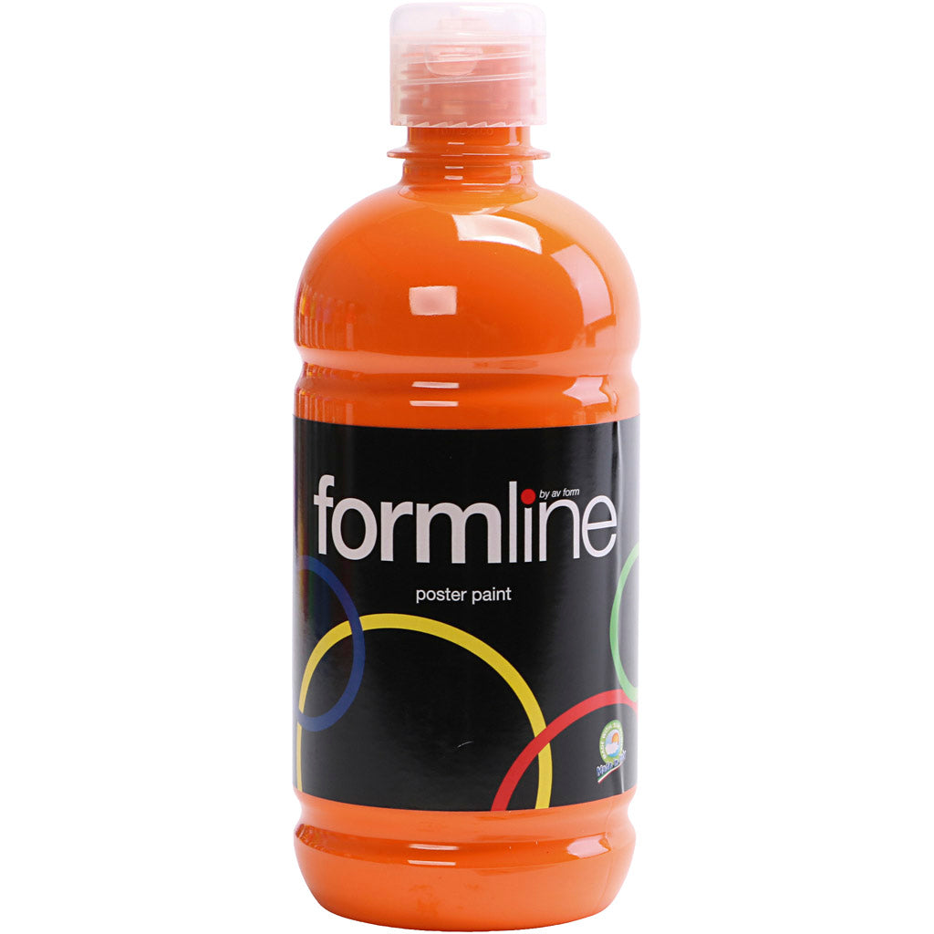 Peinture à la détrempe Creativ company mate, orange, 500 ml 1 bouteille