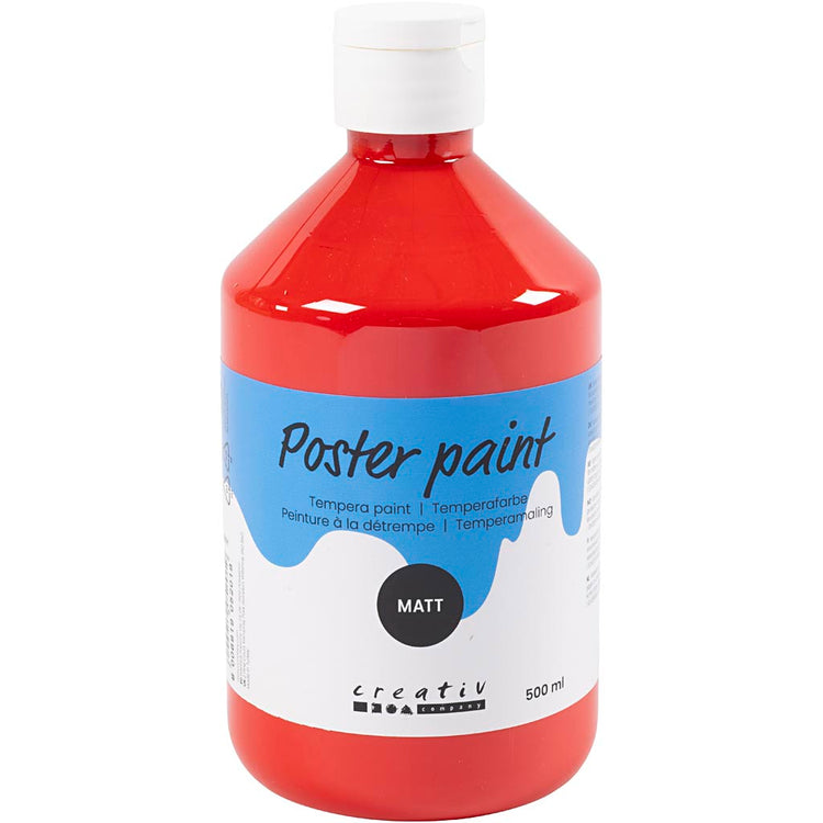 Peinture à la détrempe Creativ company mate, rouge, 500 ml 1 bouteille