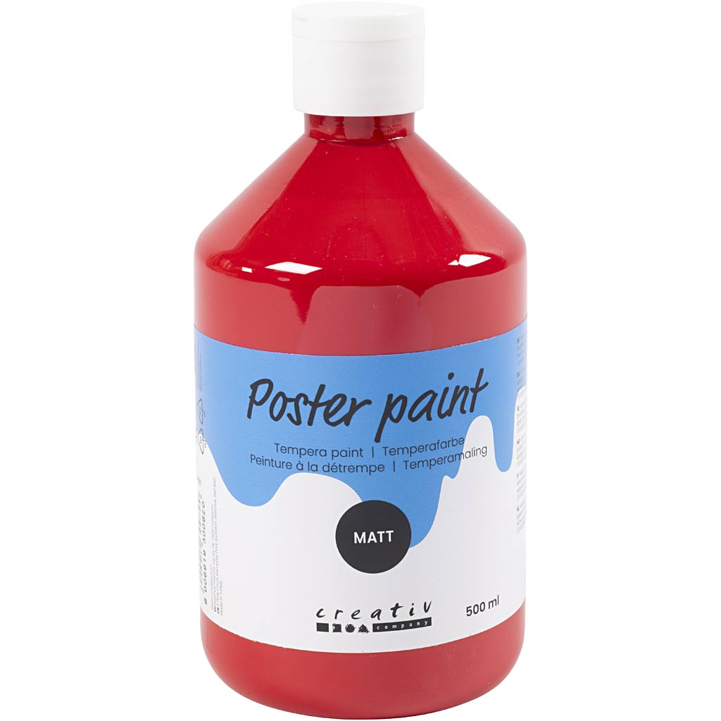 Peinture à la détrempe Creativ company mate, rouge foncé, 500 ml 1 bouteille