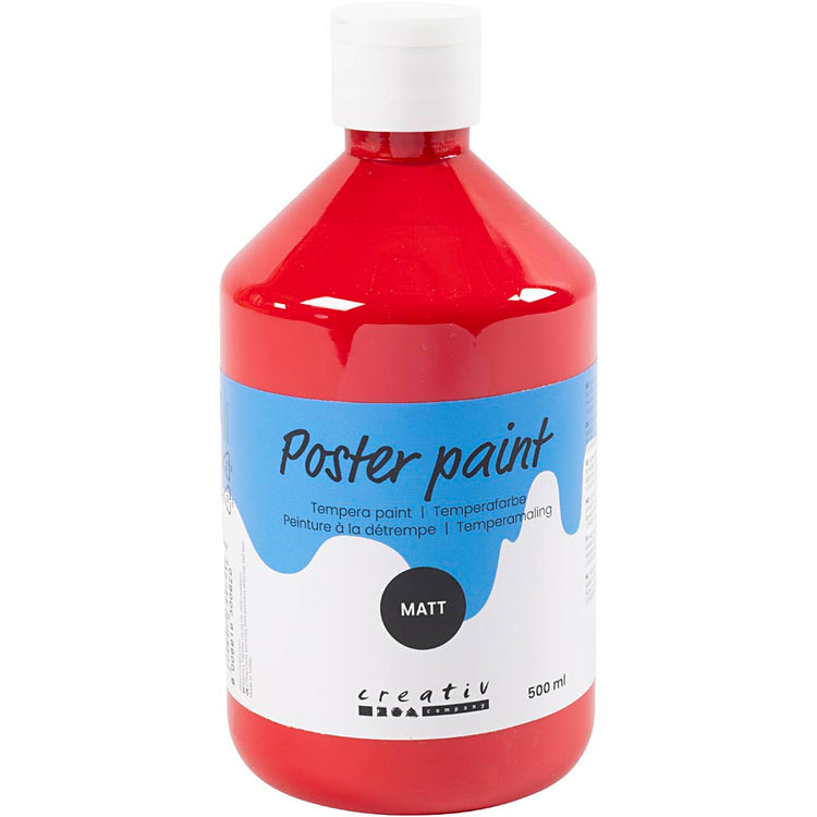 Peinture à la détrempe Creativ company mate, rouge foncé, 500 ml 1 bouteille