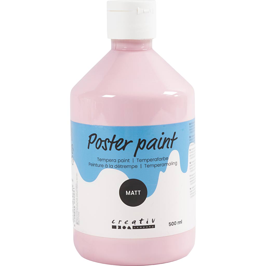 Peinture à la détrempe Creativ company mate, rose, 500 ml 1 bouteille