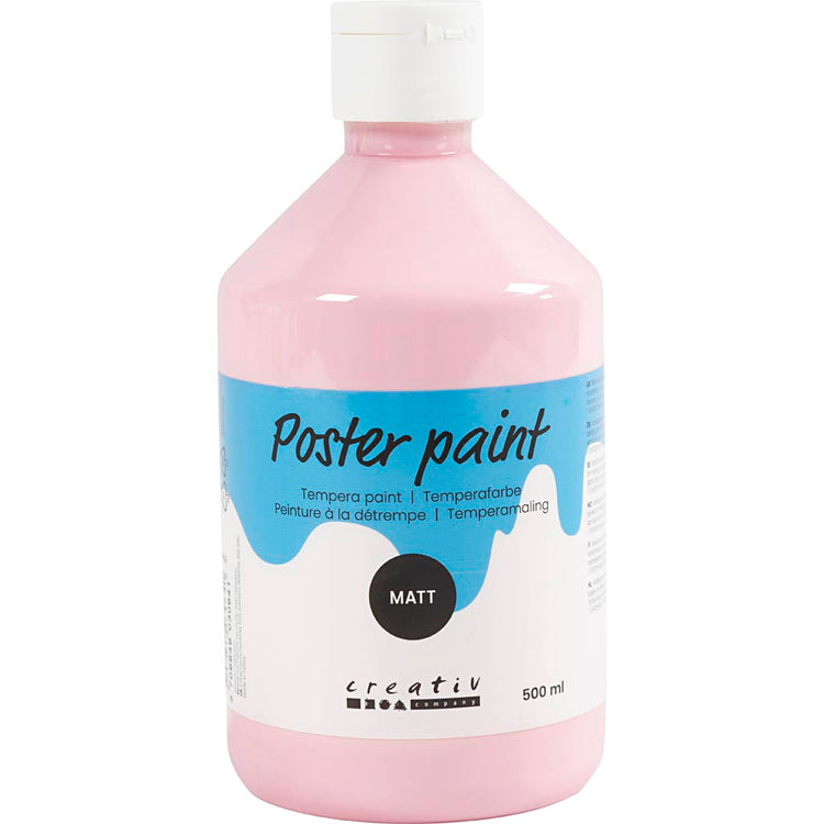 Peinture à la détrempe Creativ company mate, rose, 500 ml 1 bouteille