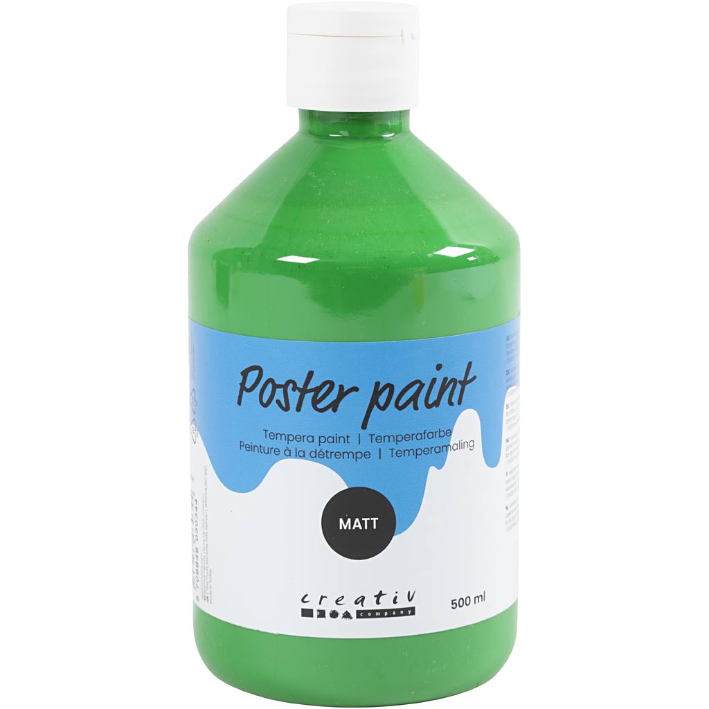 Peinture à la détrempe Creativ company mate, verte, 500 ml 1 bouteille