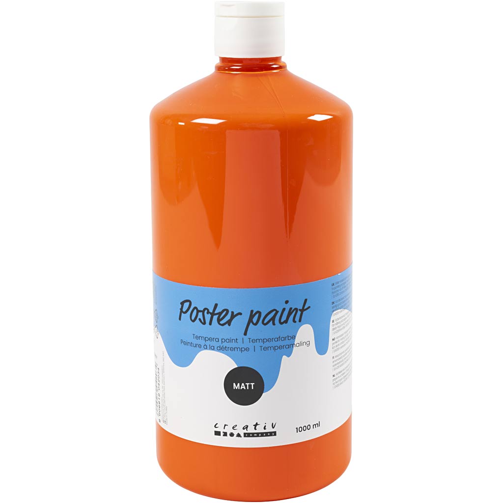 Peinture à la détrempe Creativ company mate, orange, 1000 ml 1 bouteille