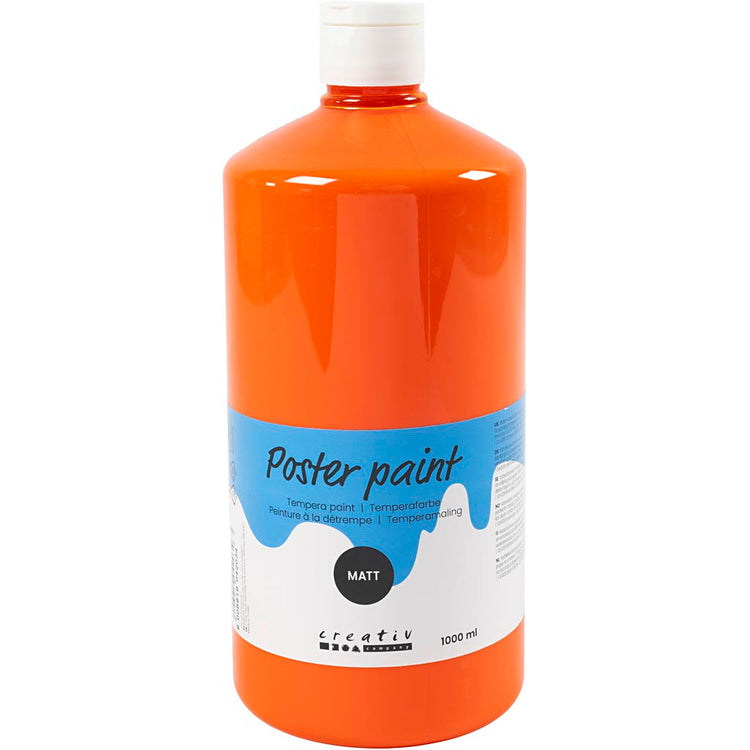 Peinture à la détrempe Creativ company mate, orange, 1000 ml 1 bouteille