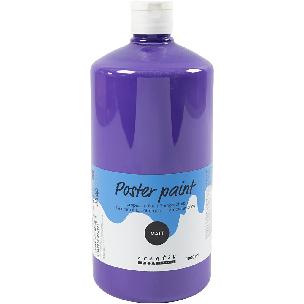 Peinture à la détrempe Creativ company mate, violet, 1000 ml 1 bouteille