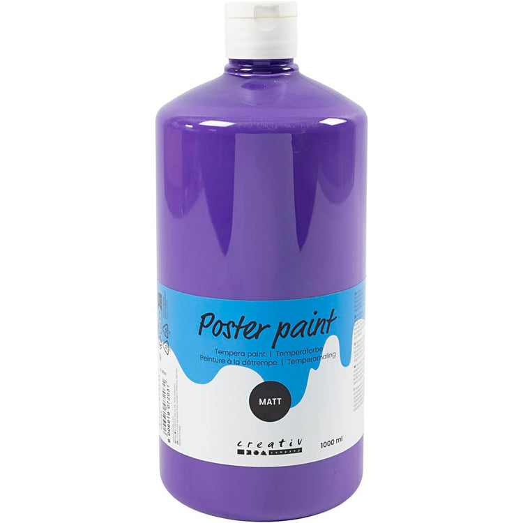 Peinture à la détrempe Creativ company mate, violet, 1000 ml 1 bouteille