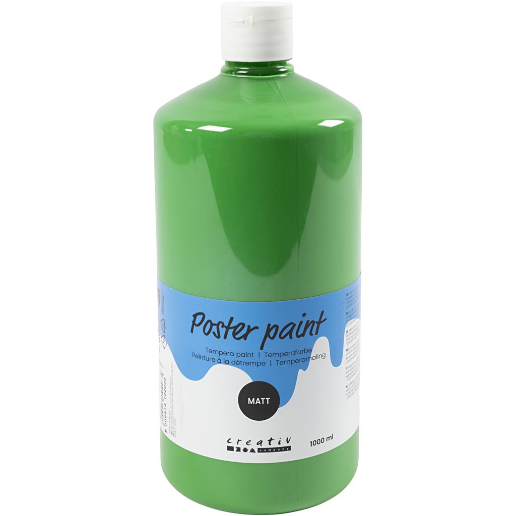 Peinture à la détrempe Creativ company mate, verte, 1000 ml 1 bouteille
