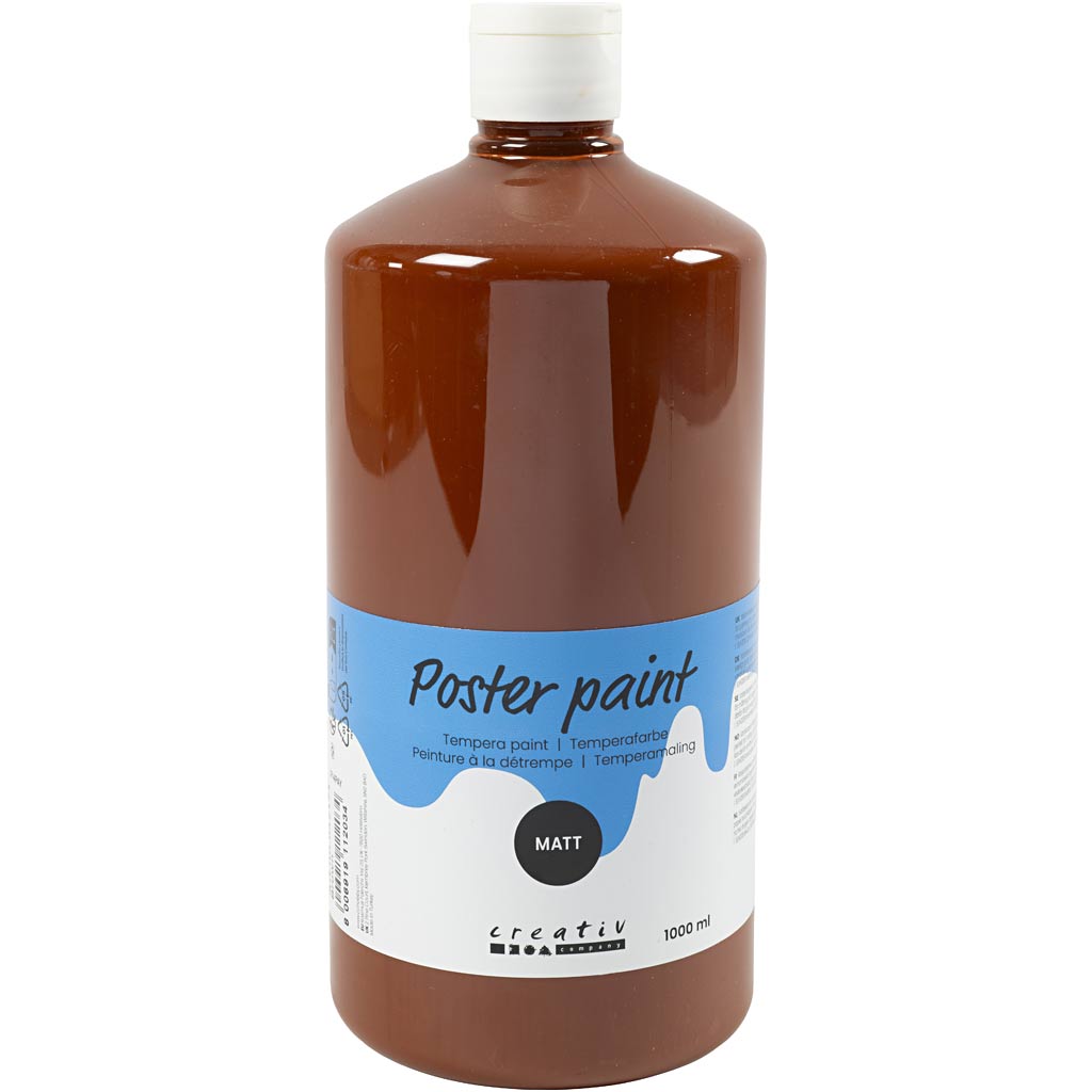Peinture à la détrempe Creativ company mate, marron, 1000 ml 1 bouteille