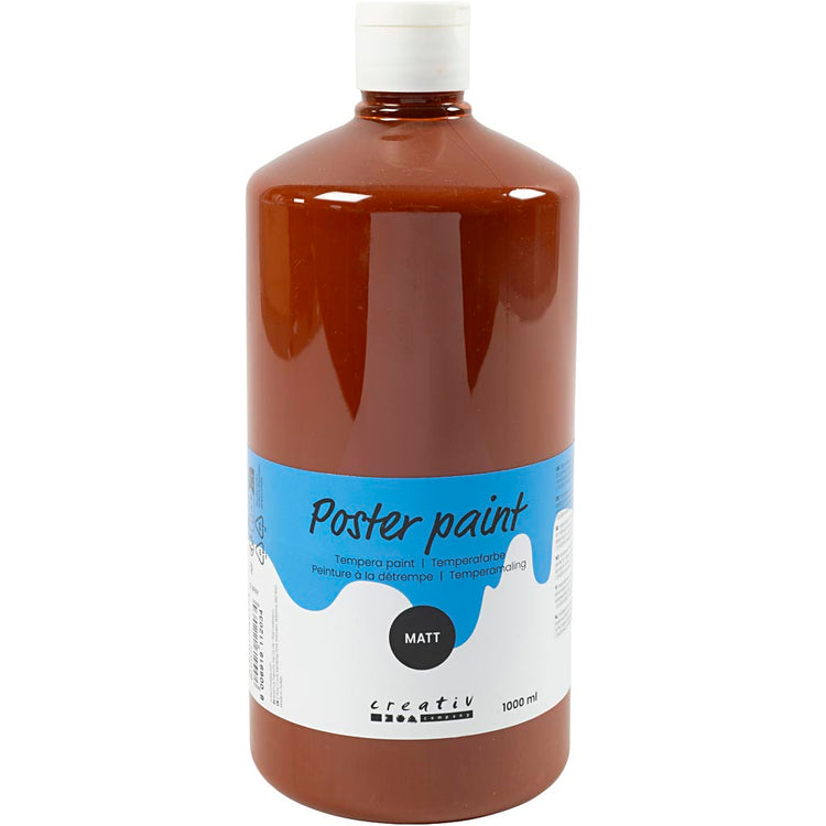 Peinture à la détrempe Creativ company mate, marron, 1000 ml 1 bouteille