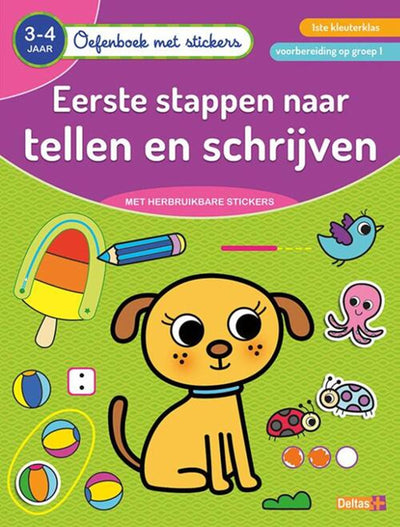 Livre d'exercices deltas avec des autocollants comptant et écriture (3-4 ans)