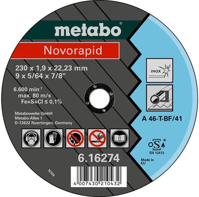 Disques de coupe métabo 115x1.0x22