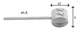 Câble intérieur de frein arrière 3000 mm Tonnippel Silver - afbeelding 1