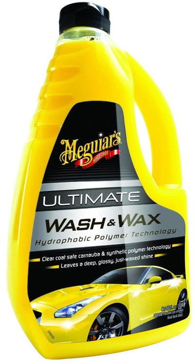 Meguiar's Meguiar's Ultimate Wash Wax 1,42 litre – shampoing pour voiture avec cire – technologie polymère synthétique carnauba – nettoie et protège la peinture
