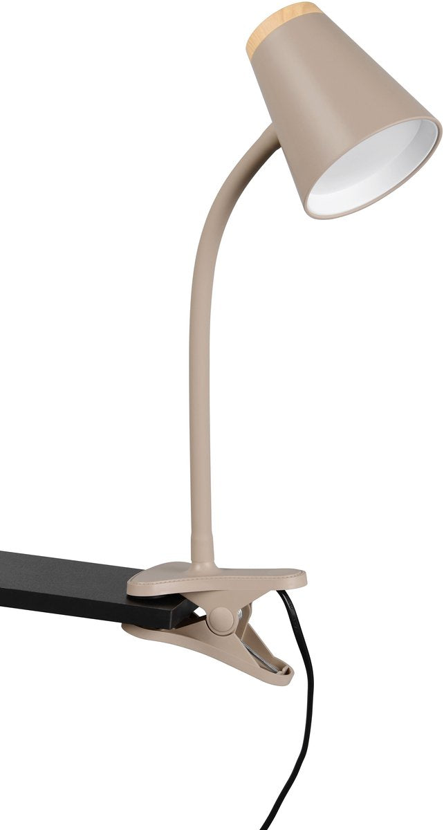 Rl vis ta lumière réalité pongo - lampe à pince - beige - incl. 1x SMD 4,5 W - flexible - circuit imprimé LED haute tension - non dimmable - lampe à pince