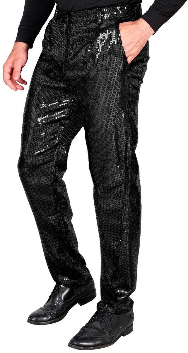 Widmann pantalon à sequins brillants noir homme