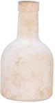 Vase décoratif Arti casa - vase beige pour la décoration intérieure - vase moderne pour fleurs et accessoires - ø8 x 16 cm - beige et blanc