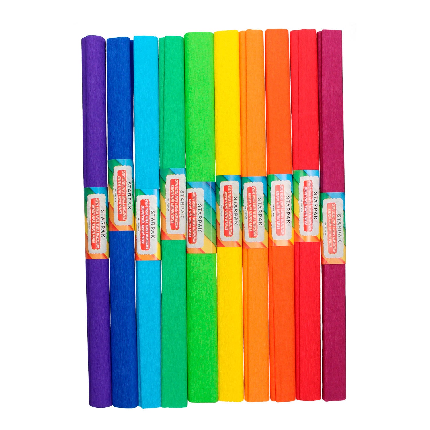 Crep Paper Rainbow, ensemble de 10 couleurs