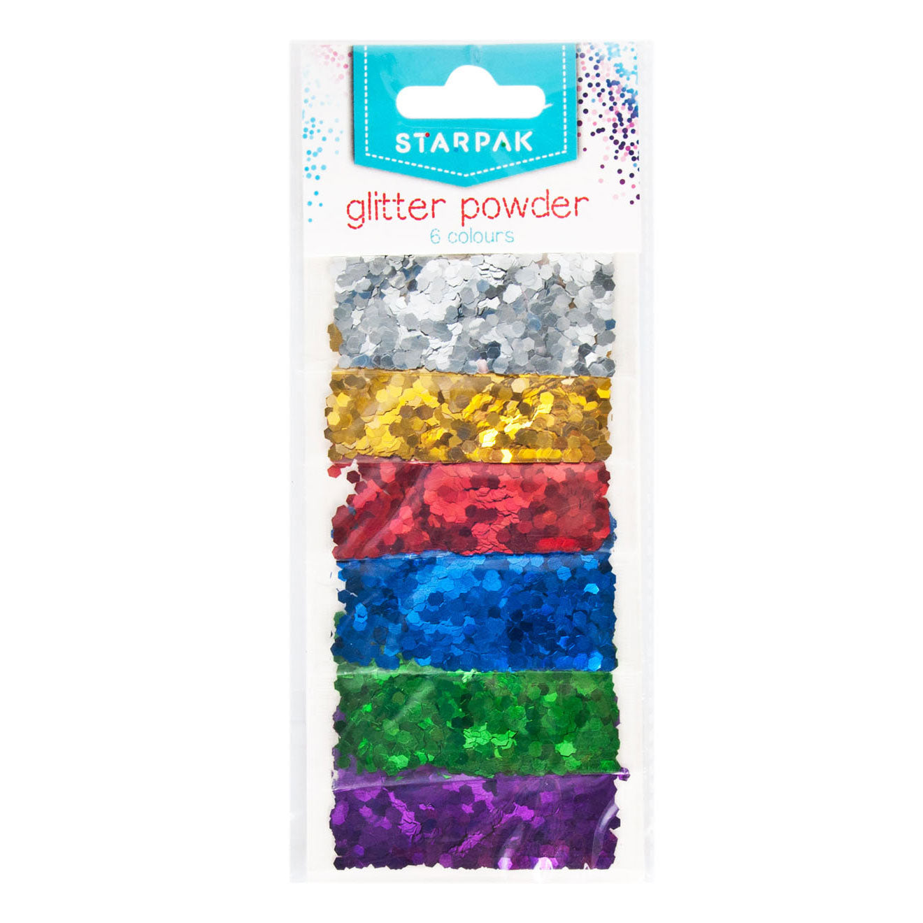Paillettes métalliques 2G, 6 couleurs