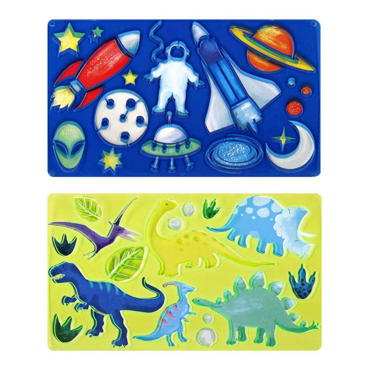 Modèle de dessin des dinosaures, cosmos