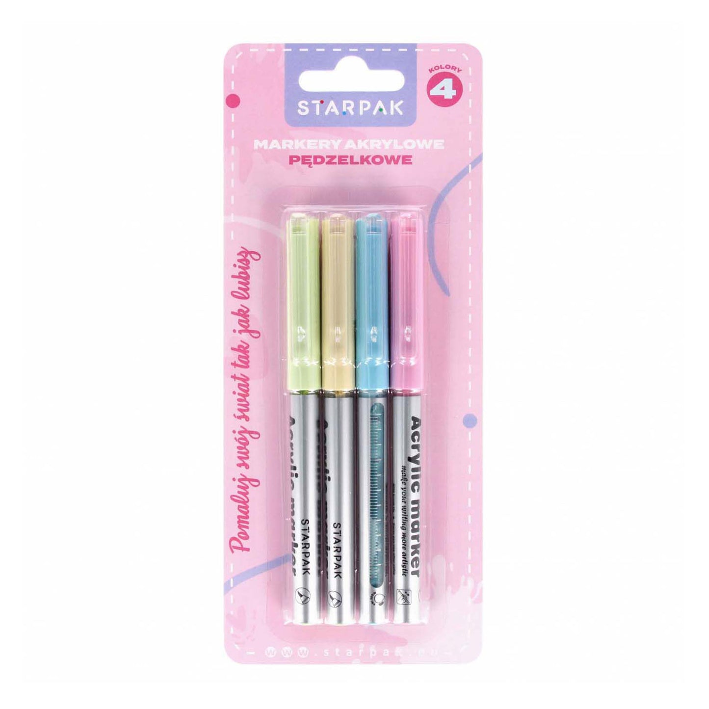 Marqueurs pastel acryliques, 4 pcs.