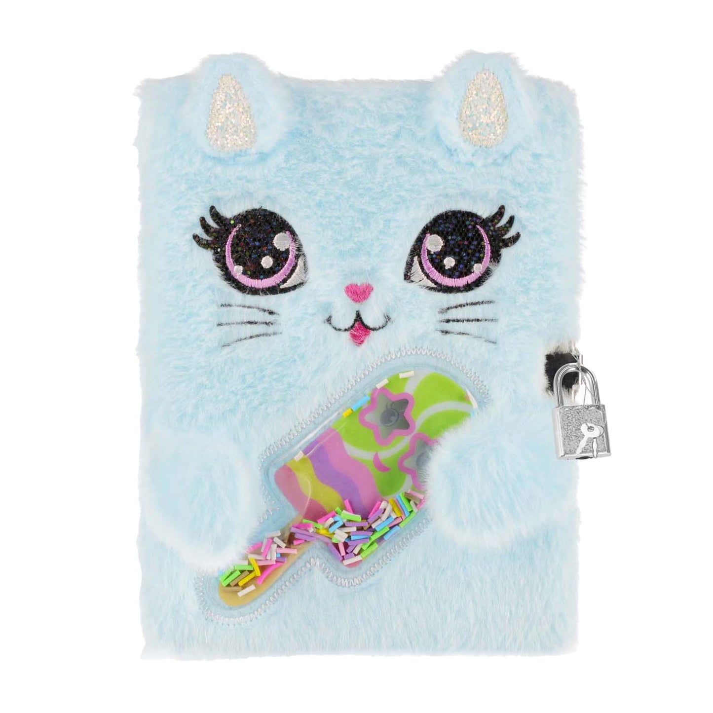 Chat en peluche diablotin avec serrure, a5
