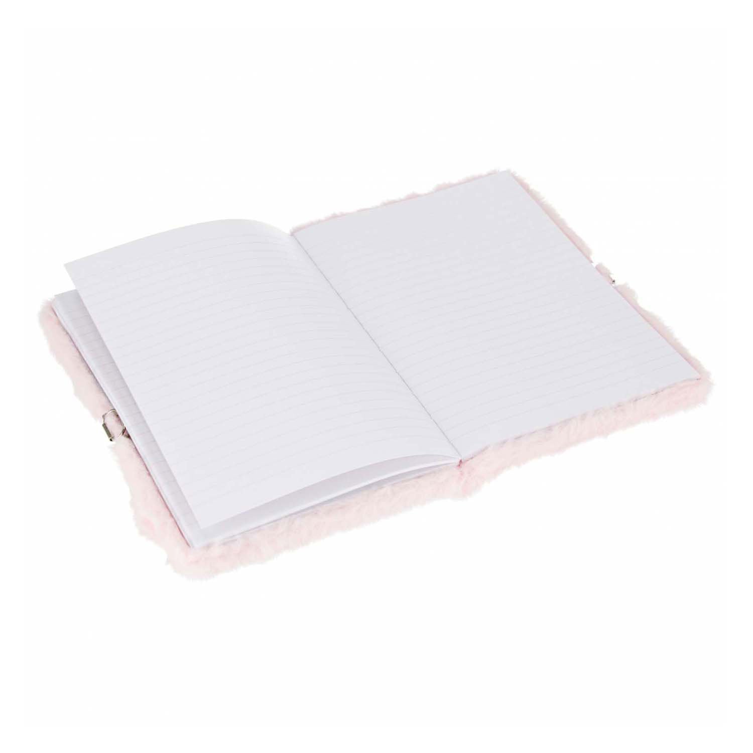 Journal intime en peluche diablotin coeur de lapin avec serrure, a5