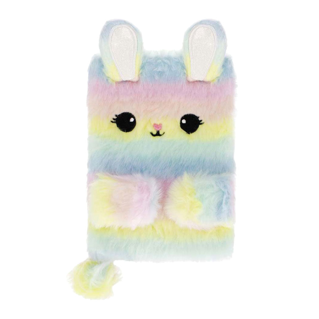 Carnet peluche lapin pastel