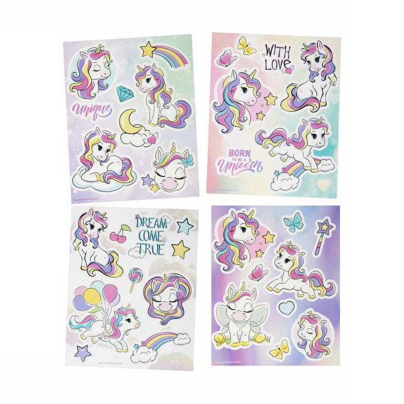 Stickers de fenêtre Unicorne, 16x21cm