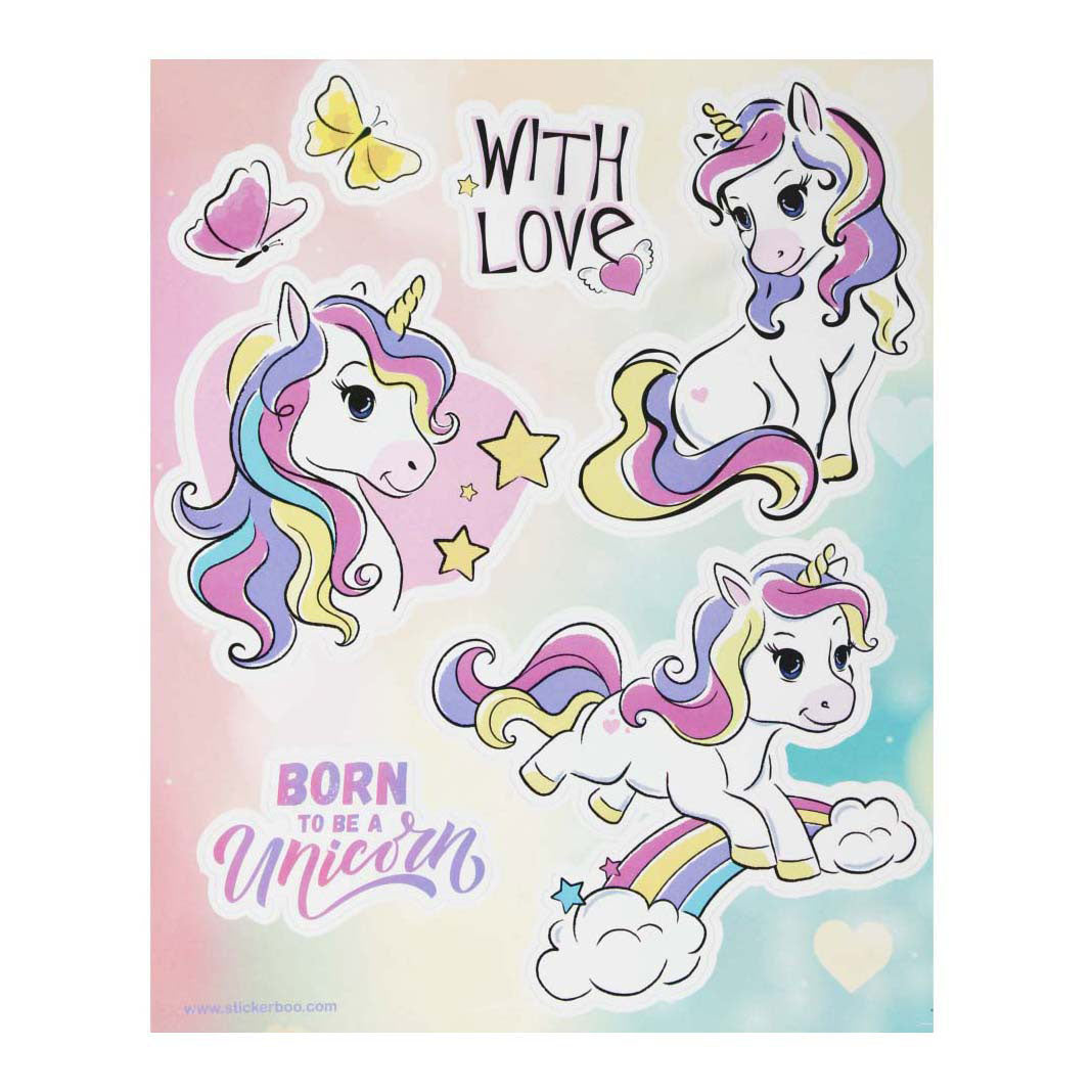 Stickers de fenêtre Unicorne, 16x21cm