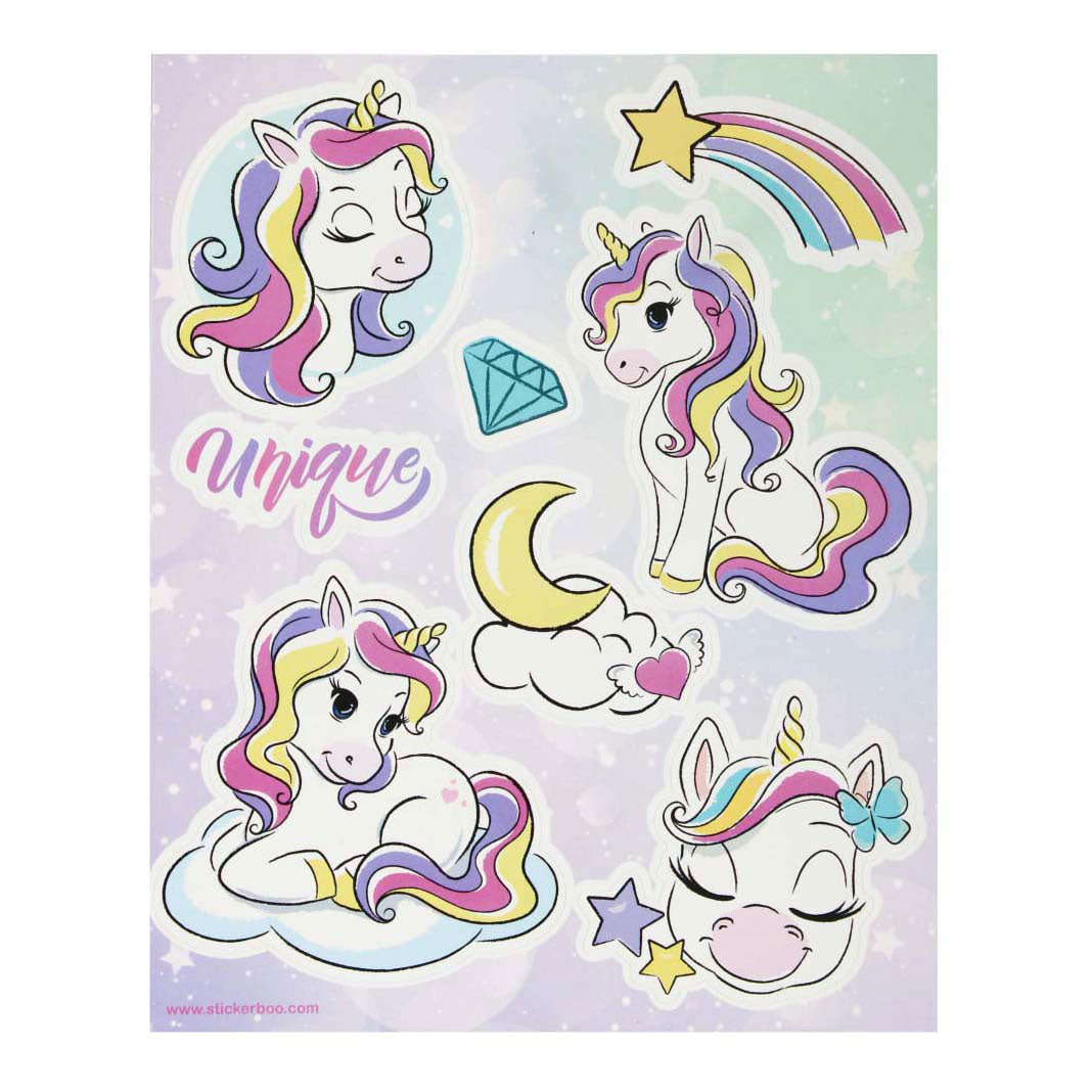 Stickers de fenêtre Unicorne, 16x21cm