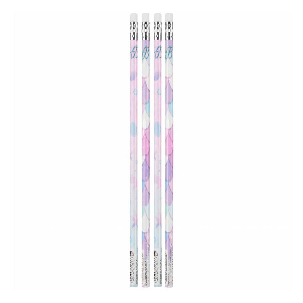 Crayon Hb avec gomme sirène, 4 pcs.