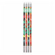 Crayon HB avec gomme skate dino, 4 pcs.